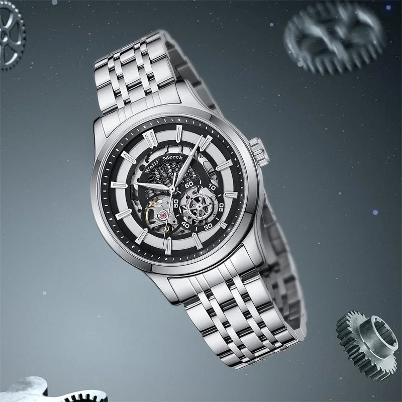 WM Watch Automatic Mechanical Watch Water Resistant Casual Classic Business Man Watch Welly Merck Watches 095M-WM