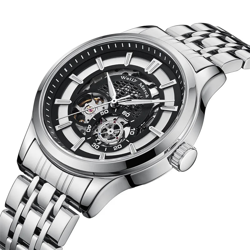 WM Watch Automatic Mechanical Watch Water Resistant Casual Classic Business Man Watch Welly Merck Watches 095M-WM