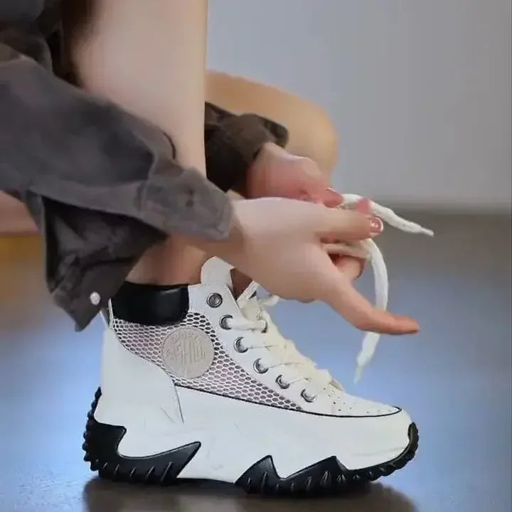 Woman Footwear High on Platform Sports Sneakers Athletic Shoes for Women Summer Casual Aesthetic Daily Routine Fashion 2025 New
