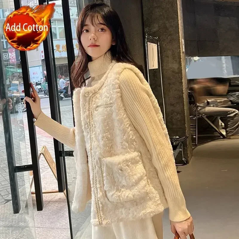 Clothes Fashion 2025 Women's Vests Solid Color Working Lightweight Warm Coats on Sale Lady Padded Cotton Giletes Casual Autumn