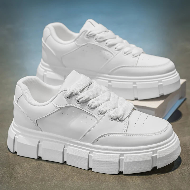 2025 New Arrival Solid Color Thick Sole Walking Shoe Sports Footwear Fashion Running Sneakers Platform Outdoor Footwear Wearable