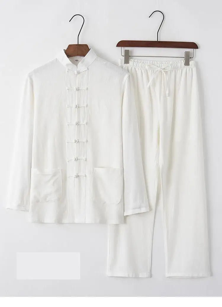 Hanfu Men Chinese Clothes for Men News Year Top Pant Hanfu Kung Fu Clothing Blouse Party Male Tang Suit Plus Size M-XXXXXL