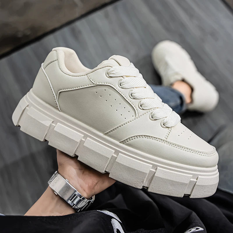 2025 New Arrival Solid Color Thick Sole Walking Shoe Sports Footwear Fashion Running Sneakers Platform Outdoor Footwear Wearable