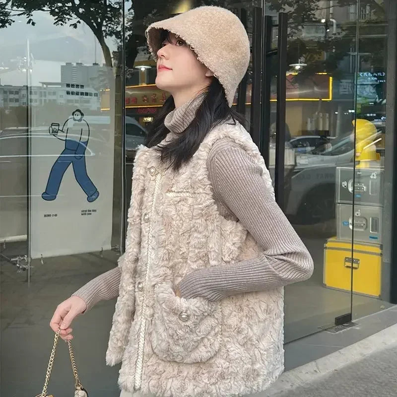 Clothes Fashion 2025 Women's Vests Solid Color Working Lightweight Warm Coats on Sale Lady Padded Cotton Giletes Casual Autumn