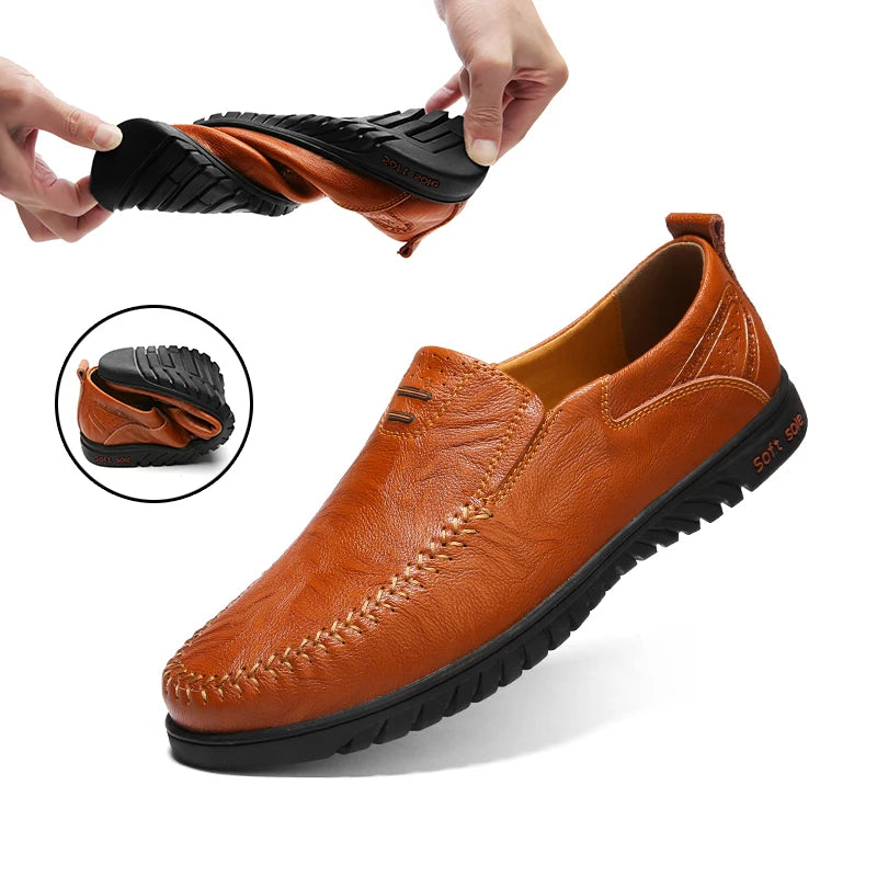 Social Shoe Male Luxury Brand 2025 Casual Casual Shoes Formal Loafers Men's Moccasins Italian Black Men's Driving Shoes Men's