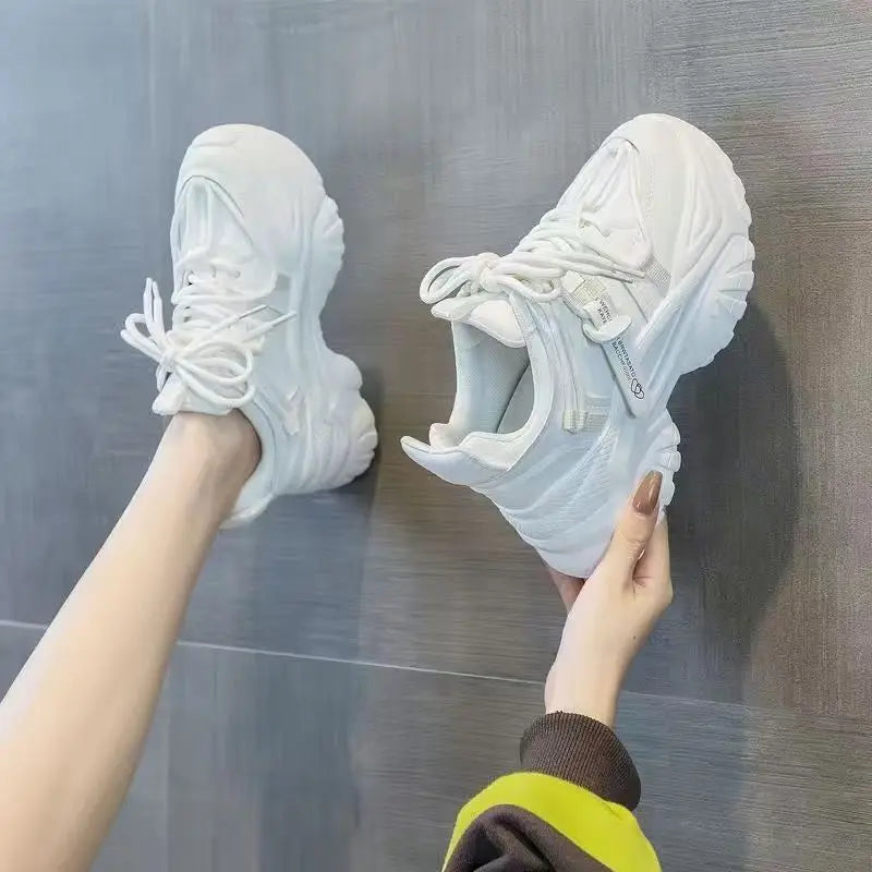 Women's Shoes Casual Shoes Spring Thick Sole Platform Woman Tennis Fashion 2025 Versatile Leisure Sneakers