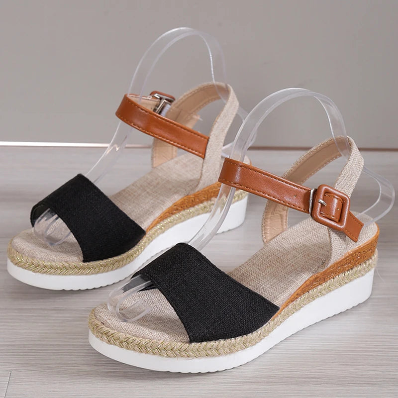 Summer Woman Sandals Shoes Soft Shoes Woman Elegant Sandals Woman Wedge Ladies Shoes Party Footwear Female Women Sandal