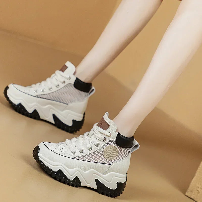 Woman Footwear High on Platform Sports Sneakers Athletic Shoes for Women Summer Casual Aesthetic Daily Routine Fashion 2025 New