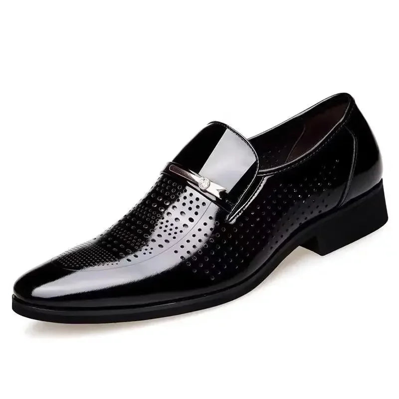 Social Shoe for Men Pointed Toe Office Patent Leather Bright Upper Dress Shoes Man Footwear Low Price Cheap Clearance Legitimate