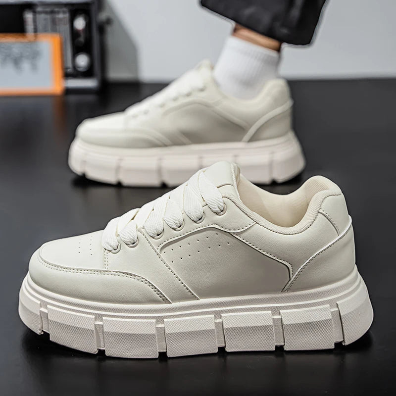 2025 New Arrival Solid Color Thick Sole Walking Shoe Sports Footwear Fashion Running Sneakers Platform Outdoor Footwear Wearable