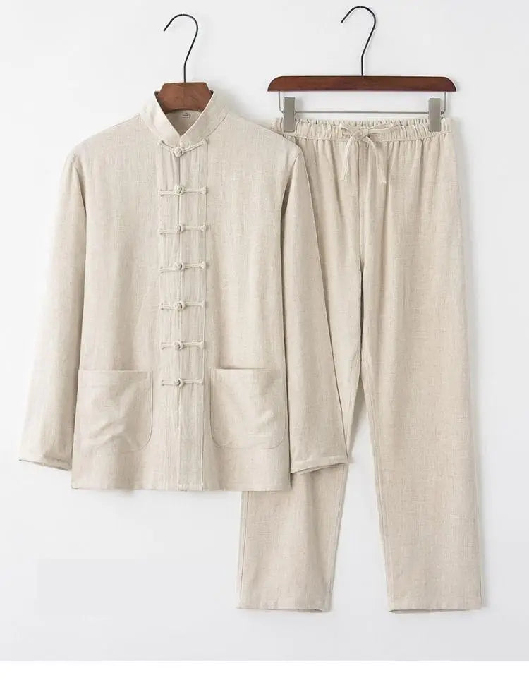 Hanfu Men Chinese Clothes for Men News Year Top Pant Hanfu Kung Fu Clothing Blouse Party Male Tang Suit Plus Size M-XXXXXL