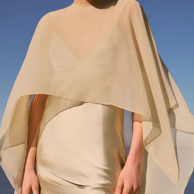 2023 Spring New Women's Wear Asymmetric Sheer Cloak Coat  blusa feminina  blouse for women  shirts