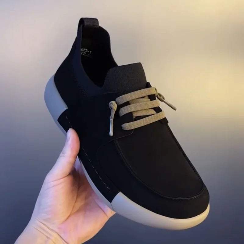 2025New Men's Shoes Fashion Suede Casual Shoe Non Slip Oxford Work Shoes for Men Lace Up Vulcanized Shoe Plush Warm Winter Shoes