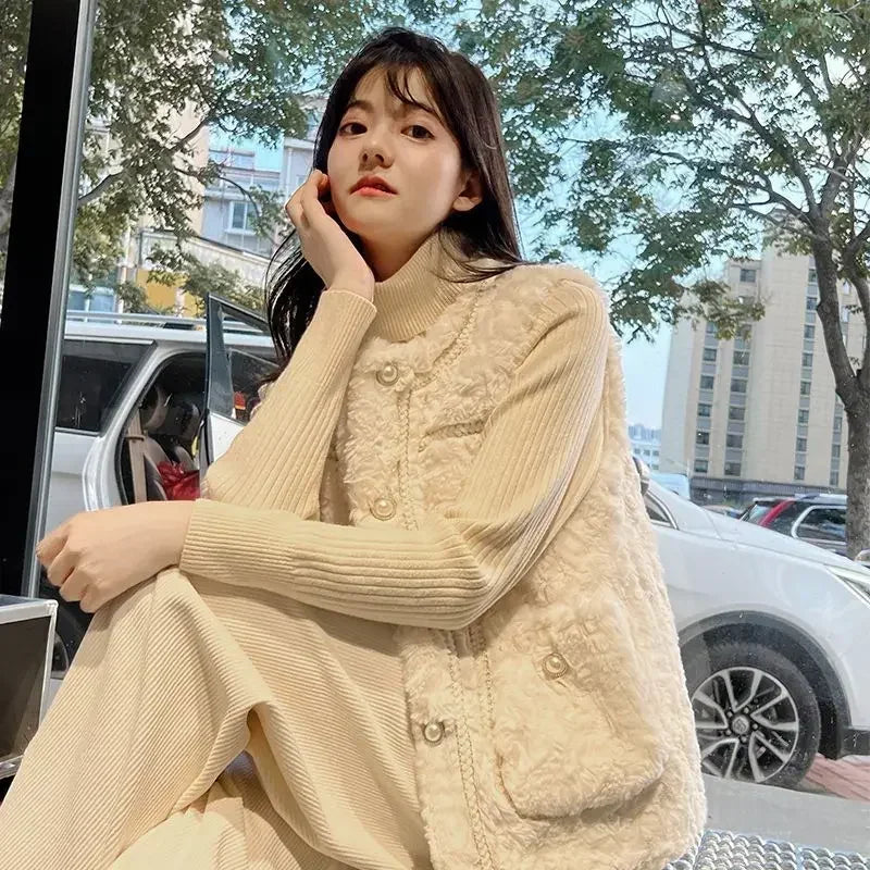 Clothes Fashion 2025 Women's Vests Solid Color Working Lightweight Warm Coats on Sale Lady Padded Cotton Giletes Casual Autumn