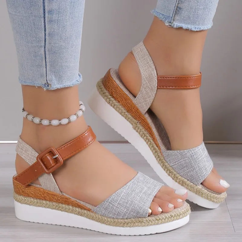 Summer Woman Sandals Shoes Soft Shoes Woman Elegant Sandals Woman Wedge Ladies Shoes Party Footwear Female Women Sandal